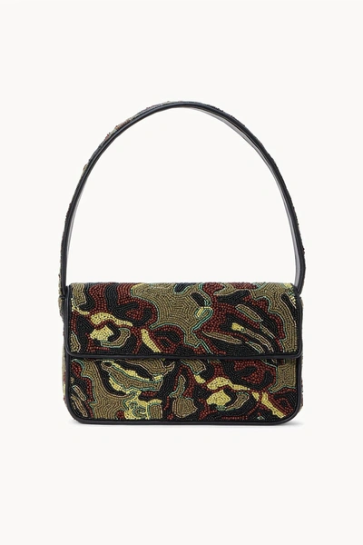 Shop Staud Tommy Beaded Bag In Tropical Camo In Multi