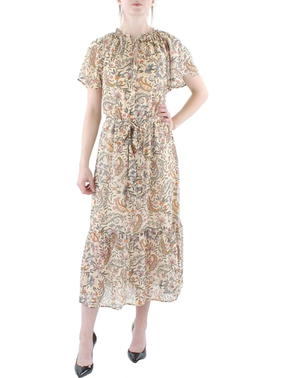 Shop Inc Womens Chiffon Floral Midi Dress In Multi