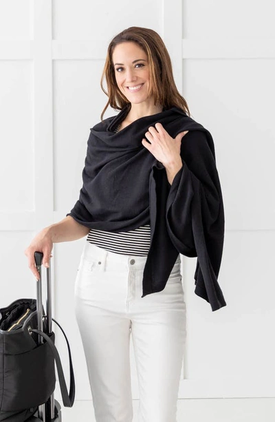 Shop Zestt Organics The Dreamsoft Travel Scarf In Black