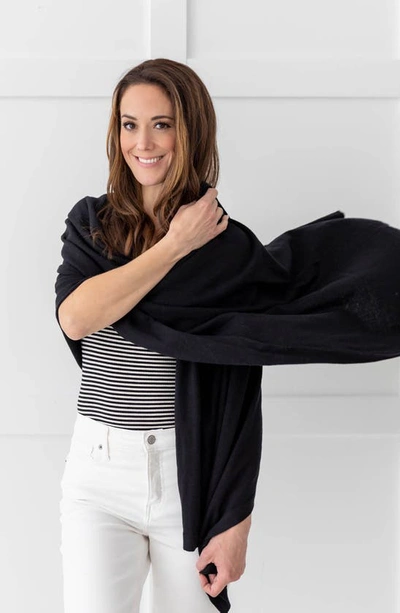 Shop Zestt Organics The Dreamsoft Travel Scarf In Black