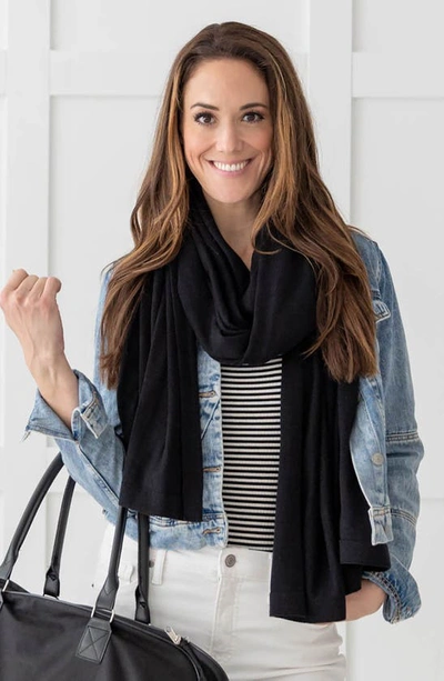 Shop Zestt Organics The Dreamsoft Travel Scarf In Black