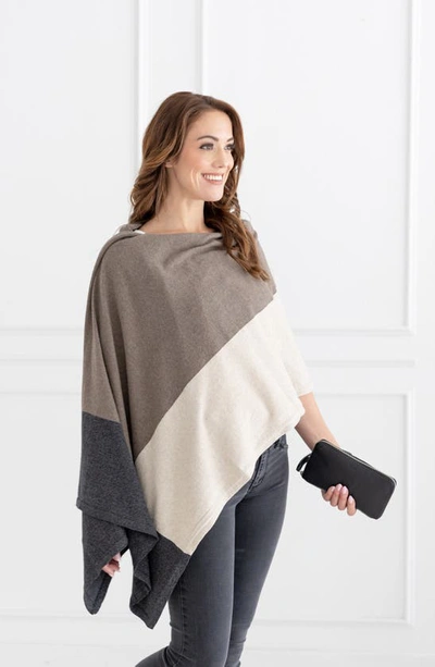 Shop Zestt Organics The Dreamsoft Travel Scarf In Brownstone Colorblock