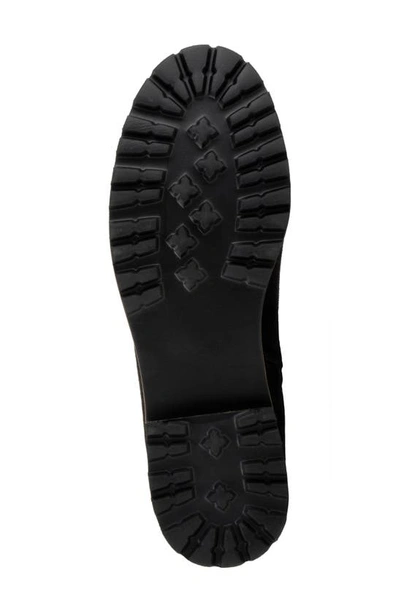 Trotters Forever Faux Shearling Trim Boot In Black Suede