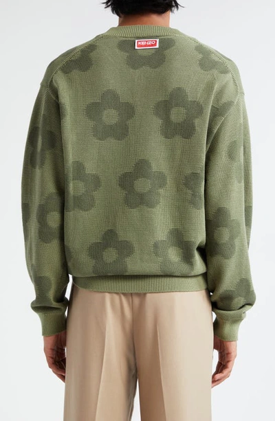 KENZO FLOWER SPOT COTTON SWEATER 