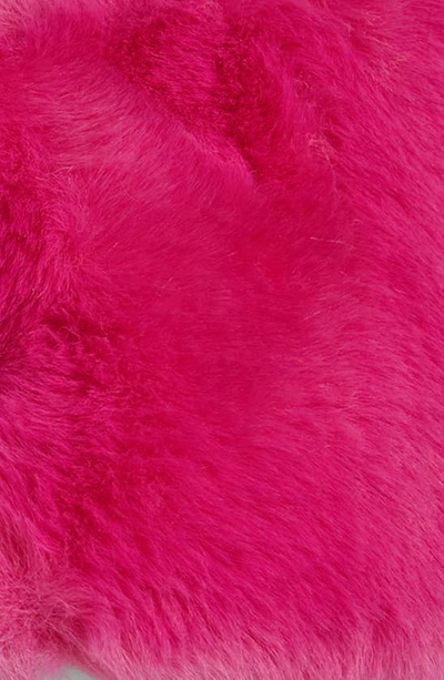 Shop Ugg Faux Fur Headband In Solferino Pink