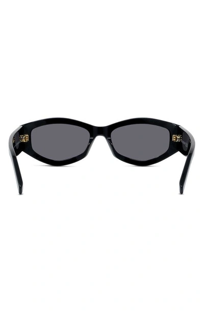 Shop Givenchy Gvday 54mm Square Sunglasses In Shiny Black / Smoke
