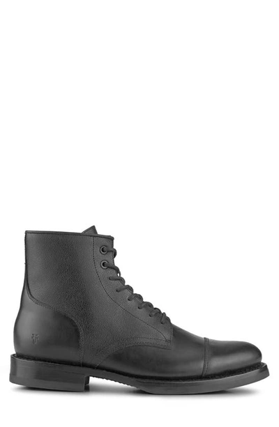 Shop Frye Dylan Lace Up Derby Boot In Black - Volterra