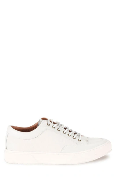 Shop Frye Hoyt Low Water Resistant Sneaker In White - Ruffle Leather