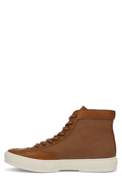 Frye Hoyt Mid Water Resistant Sneaker In Brown Leather