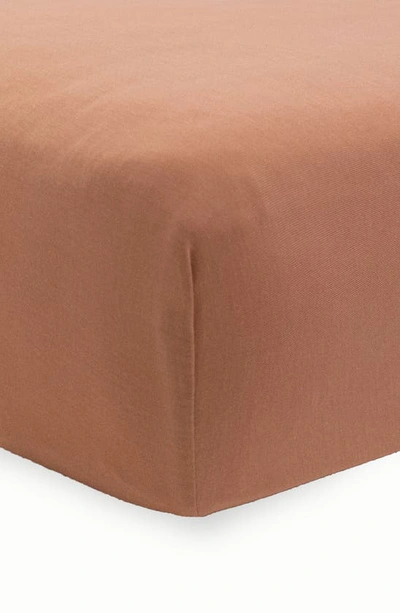 Little Unicorn Knit Crib Sheet In Terracotta