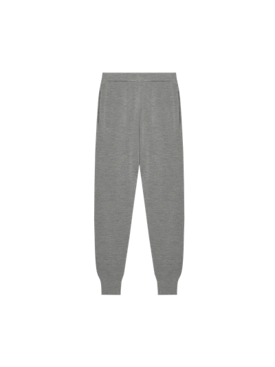 Shop Pangaia Regenerative Merino Wool Track Pants In Grey Marl