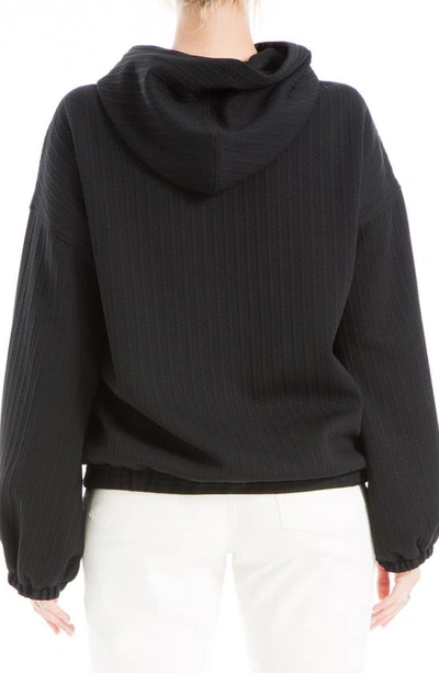Shop Max Studio Textured Puff Sleeve Pullover In Black
