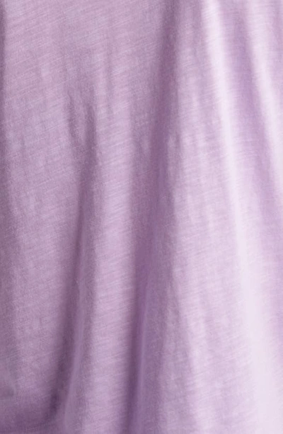 Shop Caslon V-neck Short Sleeve Pocket T-shirt In Purple Sheer