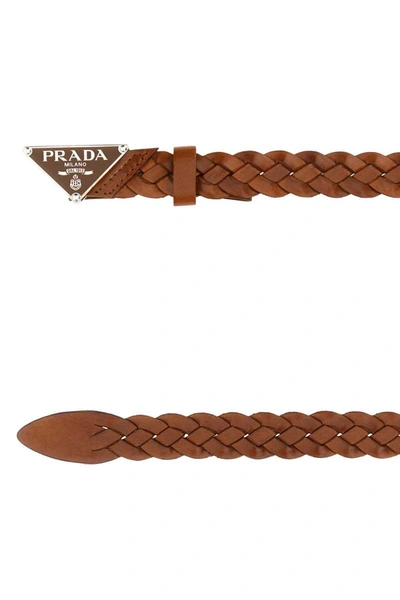 Shop Prada Belt In Brown
