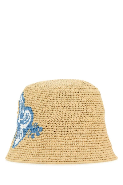 Shop Prada Hats And Headbands In Beige O Tan
