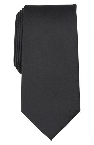 Shop Savile Row Co Linear Solid Tie In Black