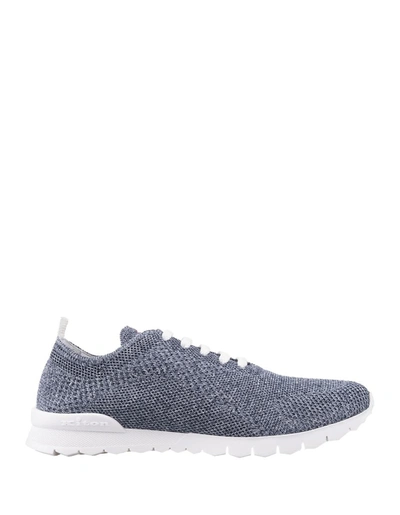 Shop Kiton -grey ''fit'' Running Sneakers In Blue