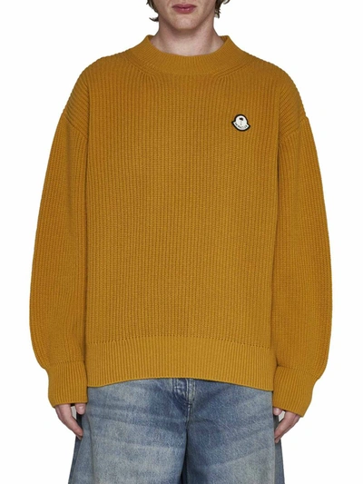 Shop Moncler Sweaters In Yellow