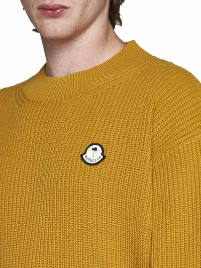 Shop Moncler Sweaters In Yellow