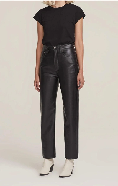 Shop Agolde Recycled Leather 90's Pinch Waist Jean In Detox In Multi