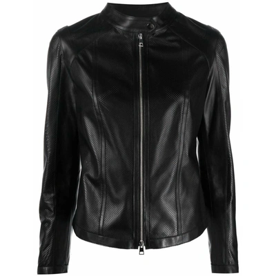 Shop Suprema Leather Jacket In Black