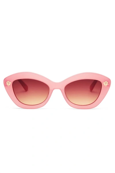 Shop Loveshackfancy Women's Hessel Sunglass In Peony Pink In Multi