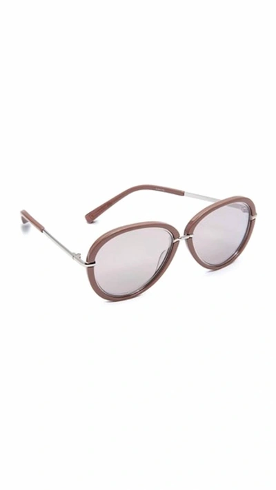 Shop Elizabeth And James Reed Sunglasses In Stone In White