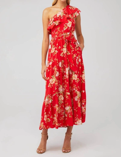 Shop Yumi Kim Malia Dress In Flirty Floral Red In Multi