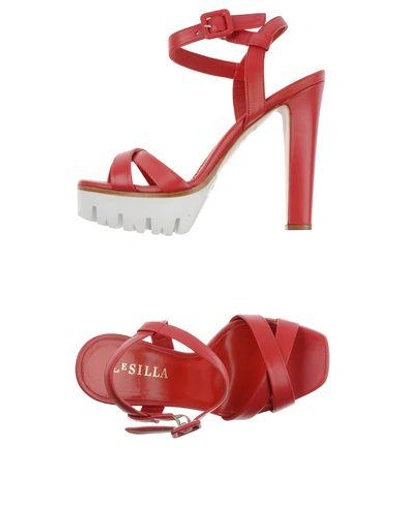 Shop Le Silla Sandals In Red