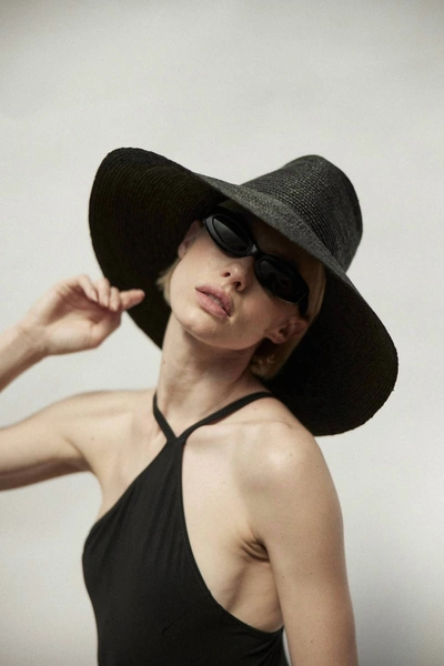 Shop Janessa Leone Tinsley Hat In Black