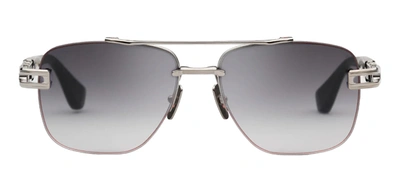 Shop Dita Grand-evo One Dts138-a-03 Aviator Sunglasses In Grey