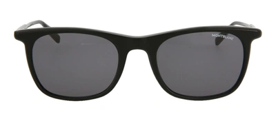 Shop Montblanc Mb0007s 001 Wayfarer Sunglasses In Grey