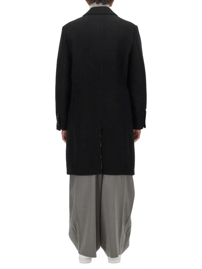 Shop Ami Alexandre Mattiussi Ami Paris Single-breasted Coat In Black