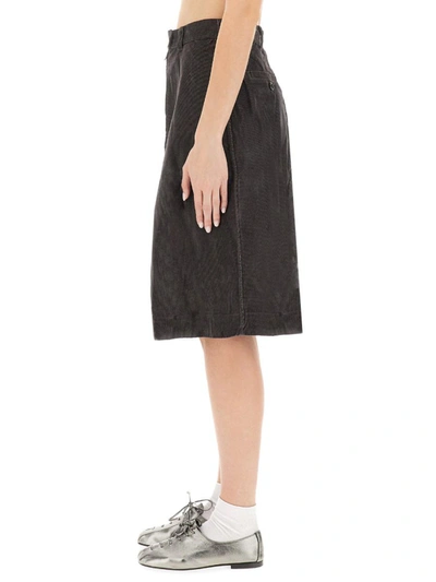 Shop Margaret Howell Corduroy Skirt In Black