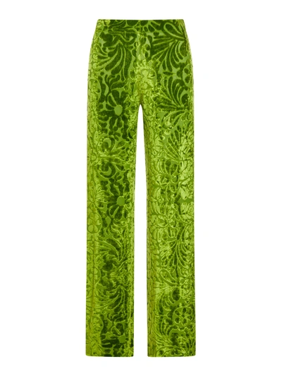 Shop Jil Sander Straight Fluid Pants In Green