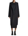 THE ROW MARNEY BELTED HOODED COAT, BLACK