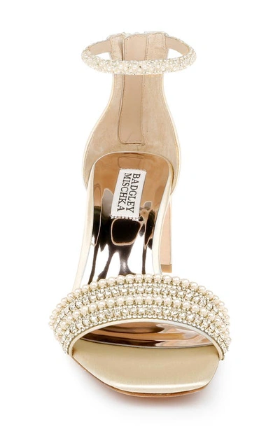 Badgley Mischka Kameryn Ankle Strap Sandal In Ivory
