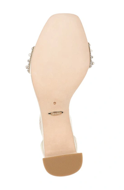 Shop Badgley Mischka Collection Kameryn Ankle Strap Sandal In Ivory