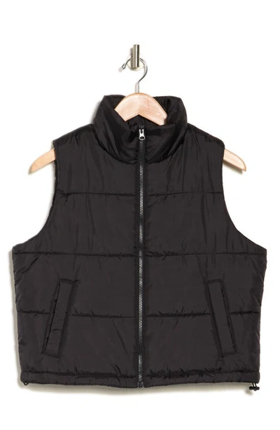 Z By Zella Crop Puffer Vest In Black
