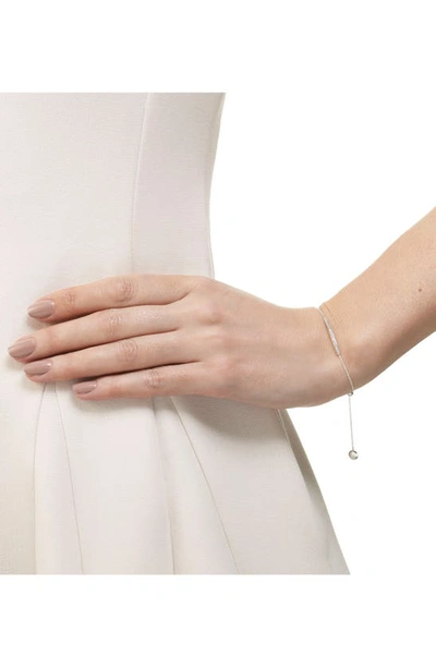 Monica Vinader Skinny Diamond Bracelet In Silver/ Diamond