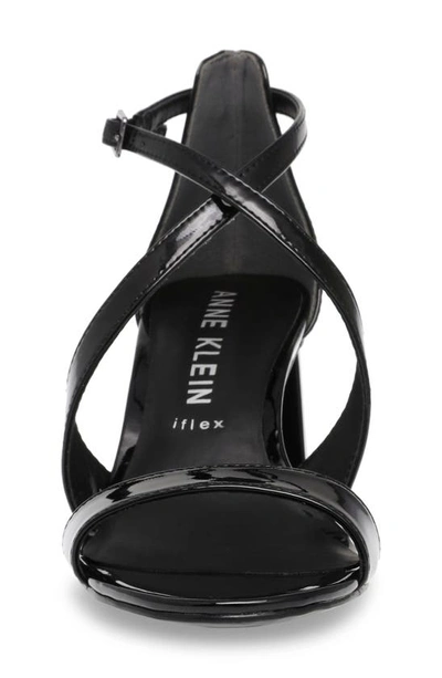 Shop Anne Klein Armaretta Strappy Sandal In Black Patent