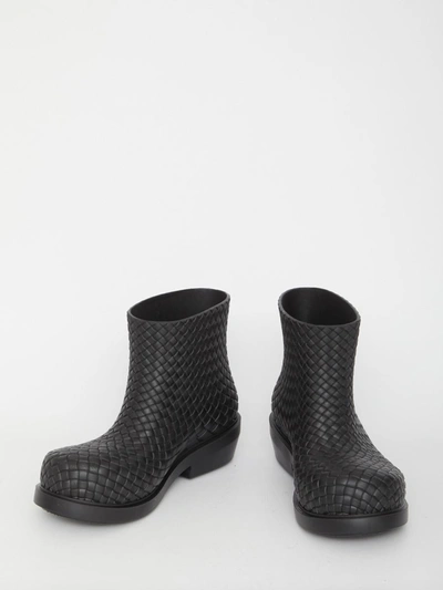 Shop Bottega Veneta Fireman Ankle Boots In Black