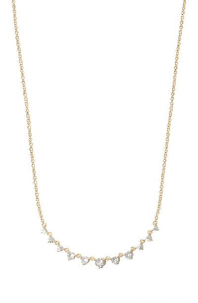 Shop Miranda Frye Grace Cubic Zirconia Necklace In Gold