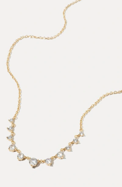 Shop Miranda Frye Grace Cubic Zirconia Necklace In Gold