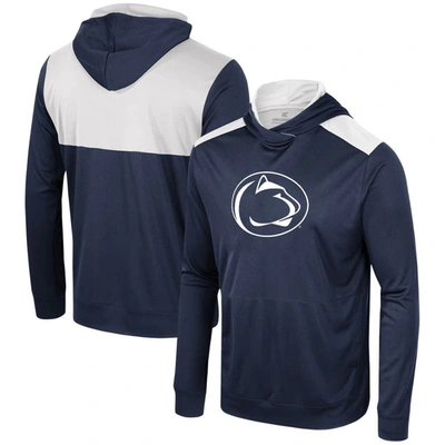 Shop Colosseum Navy Penn State Nittany Lions Warm Up Long Sleeve Hoodie T-shirt
