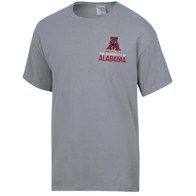 Shop Comfort Wash Graphite Alabama Crimson Tide Vintage Logo T-shirt