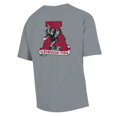 Shop Comfort Wash Graphite Alabama Crimson Tide Vintage Logo T-shirt