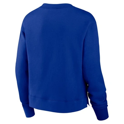 Shop Nike Royal Buffalo Bills High Hip Fleece Pullover Sweatshirt