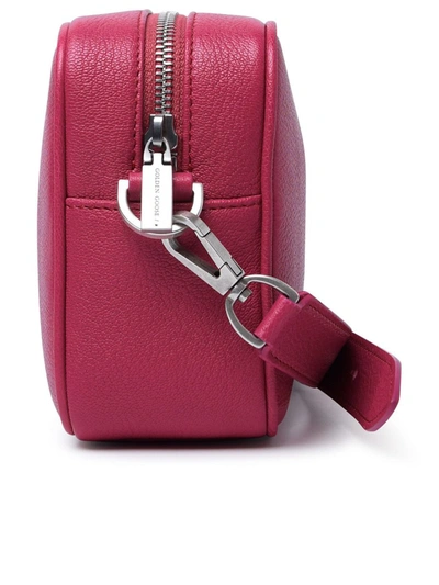 Shop Golden Goose 'star' Hibiscus Leather Bag In Fucsia