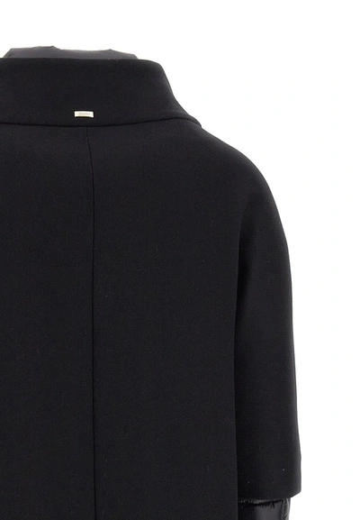Shop Herno Wool Blend Coat In Black